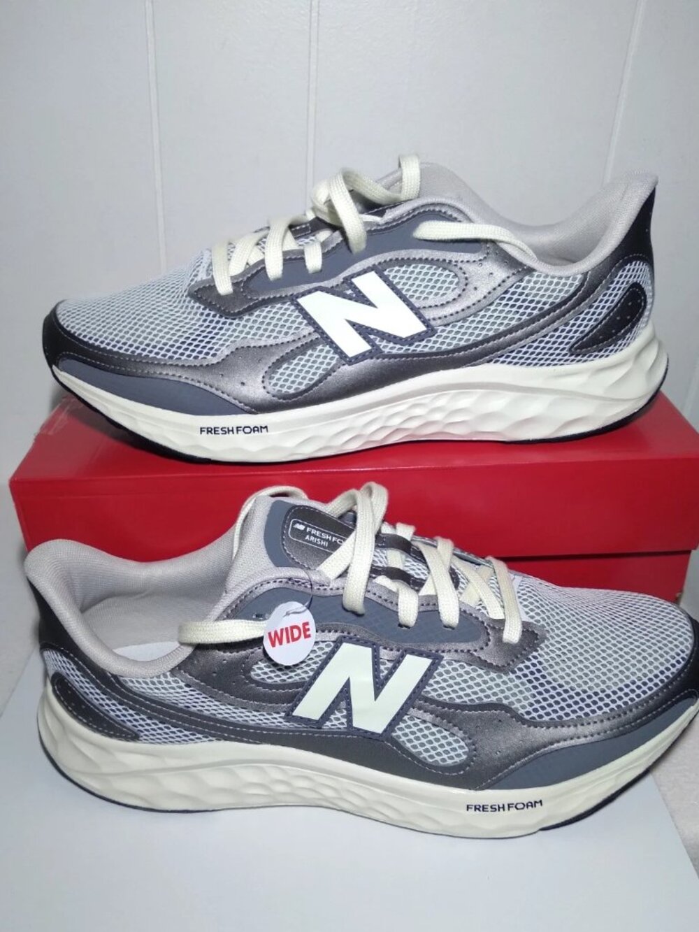 New Balance Fresh Foam Arishi V4 Tiralux Grey Running Shoes Mens Size 13 4E Wide